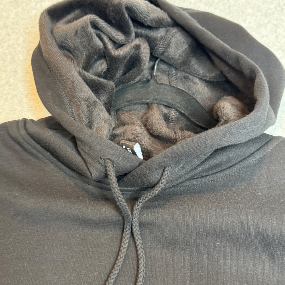 LazyPants Hoodie Sweatshirt‎ Womens Extra Small XS Black Pullover Bird Logo - Picture 6 of 6